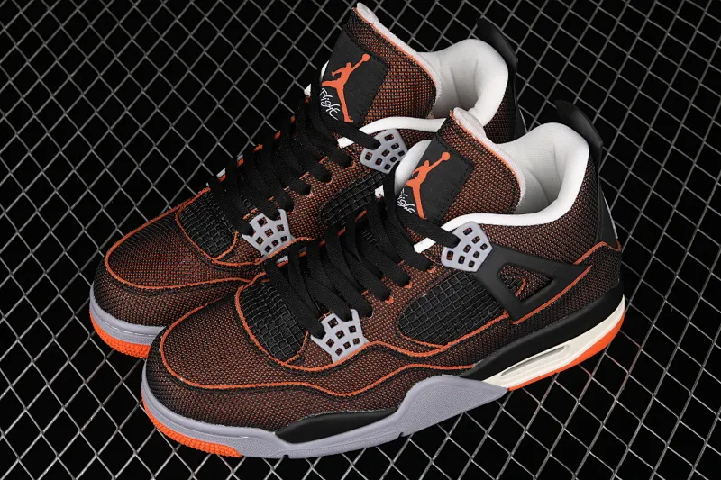 All categories Air Jordan Jordan series basketball shoes Air Jordan 4 G version Air Jordan 4 Retro SE AJ4 Joe 4 brass black orange starfish orange CW7183-100